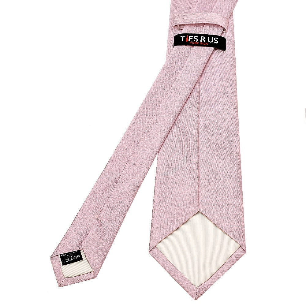 Plain Lilac Pink Silk Classic Mens Tie 3