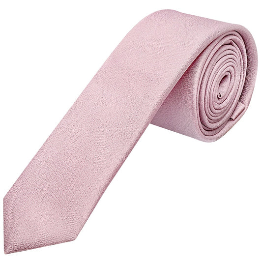 Plain Lilac Pink Silk Skinny Boys Tie 1