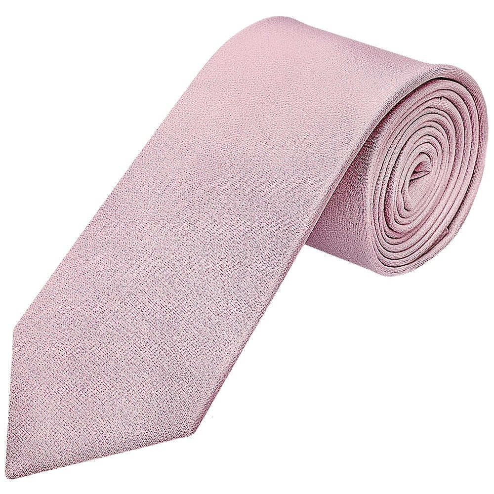 Plain Lilac Pink Silk Classic Mens Tie And Pocket Square Set 2