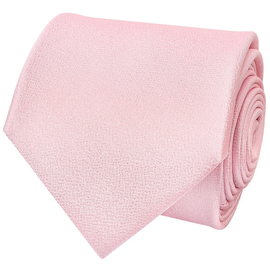 Plain Blush Pink Silk Classic Mens Tie 2