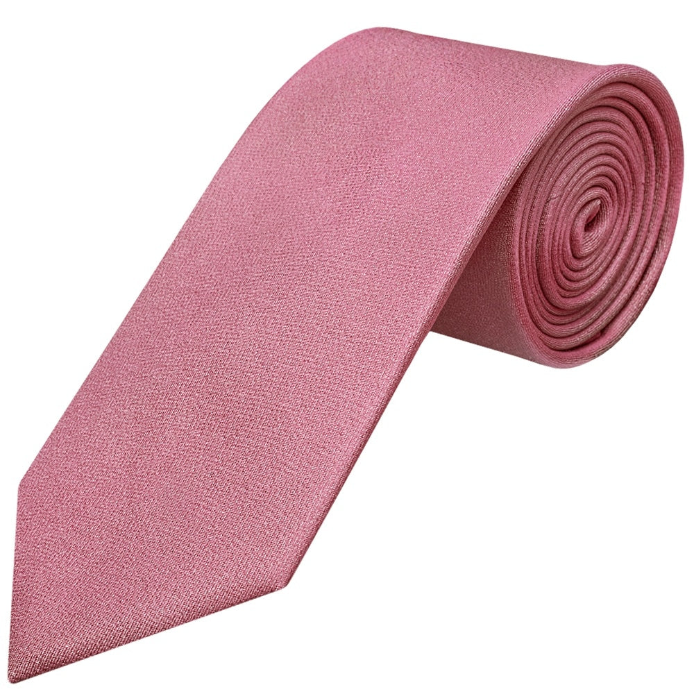 Plain Dusty Pink Silk Classic Mens Tie 1