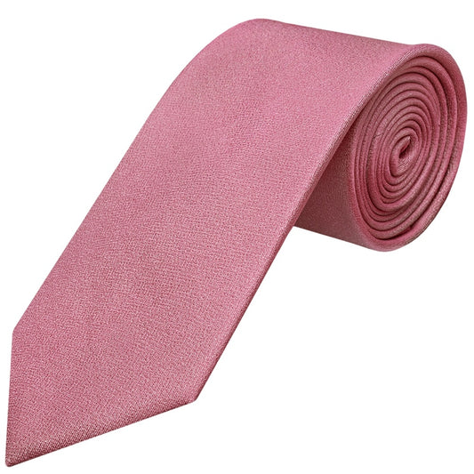 Plain Dusty Pink Silk Classic Mens Tie 1