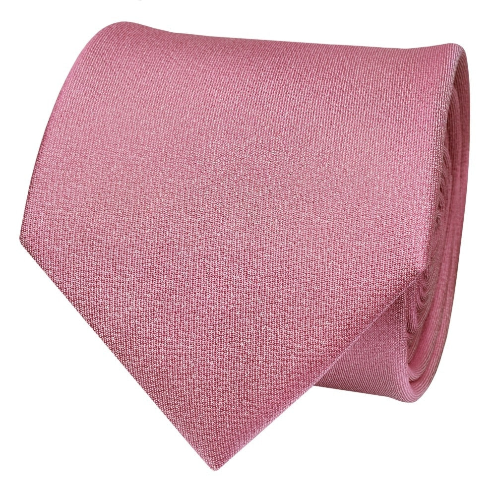 Plain Dusty Pink Silk Classic Mens Tie And Pocket Square Set 3