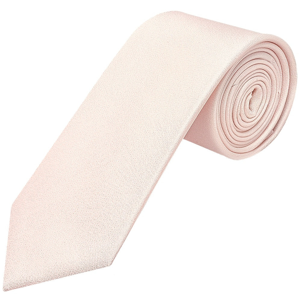 Plain Blush Silk Classic Mens Tie 1