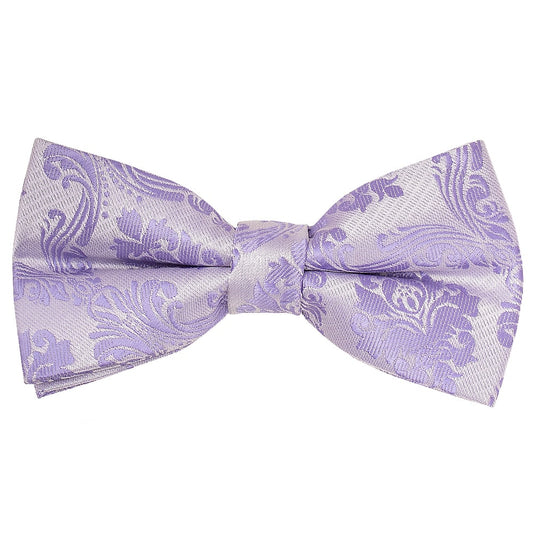 Pre Tied Lilac Paisley Boys Bow Tie Age 4 7 1