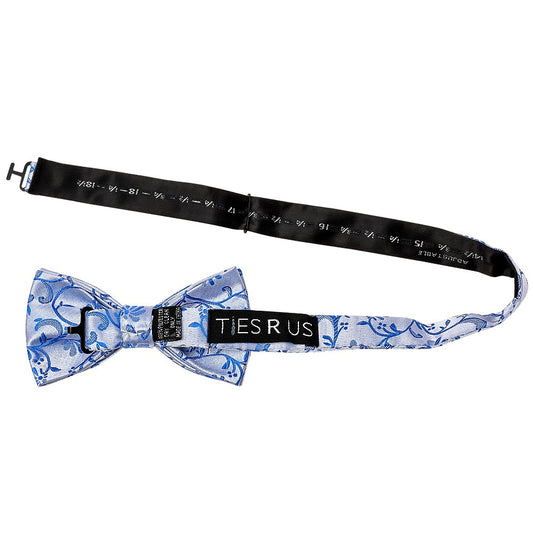 Royal Blue Floral Handmade Mens Bow Tie 2