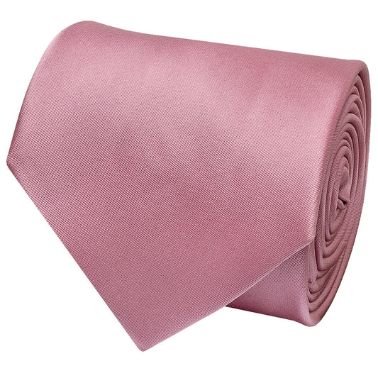 Plain Dusty Pink Satin Classic Mens Tie