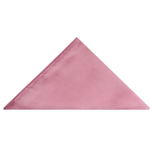 Plain Dusty Pink Satin Pocket Square 1