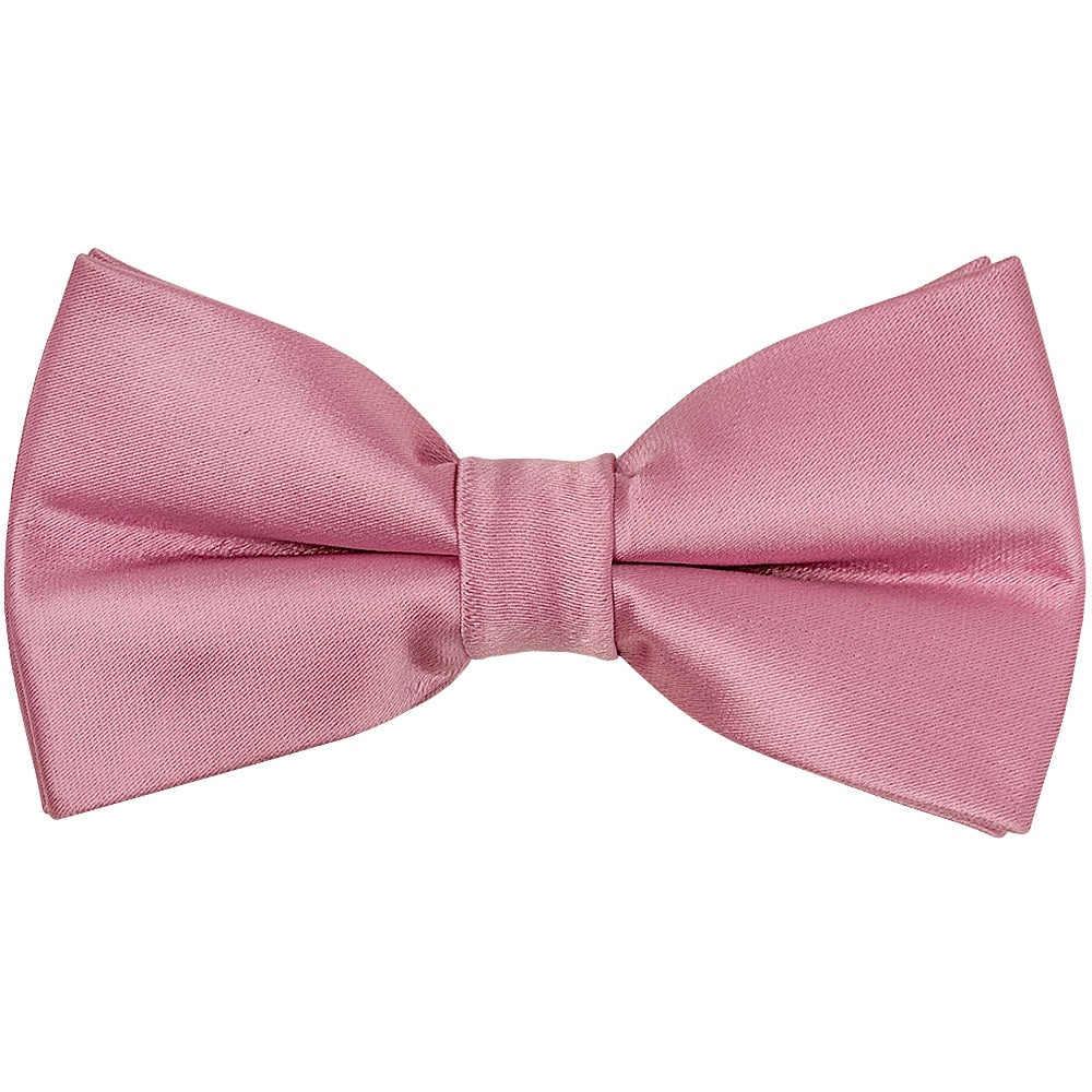 Pre Tied Dusty Pink Satin Boys Bow Tie Age 4 7 1