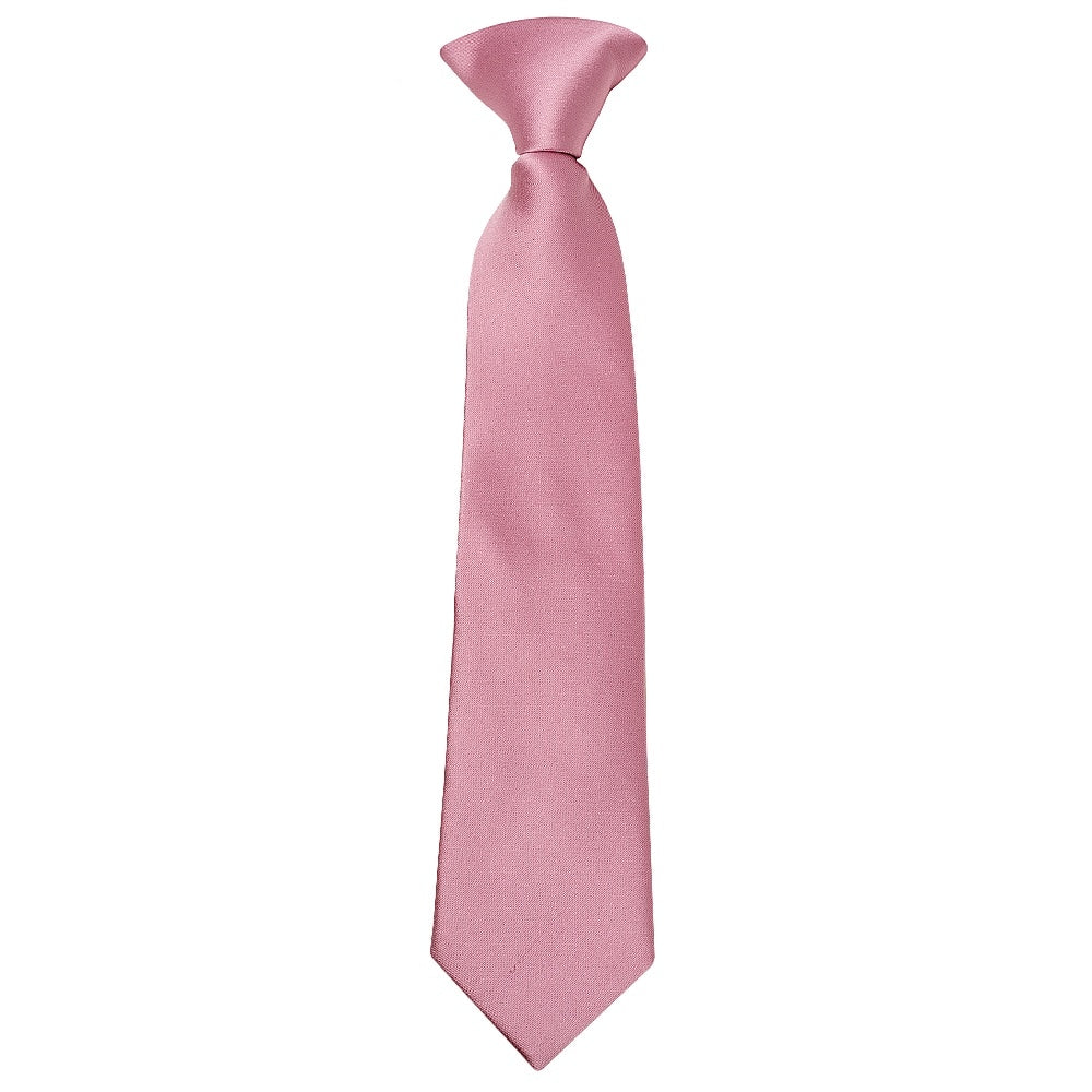 Pre Tied Dusty Pink Satin Boys Tie And Pocket Square Set Age 4 7 2