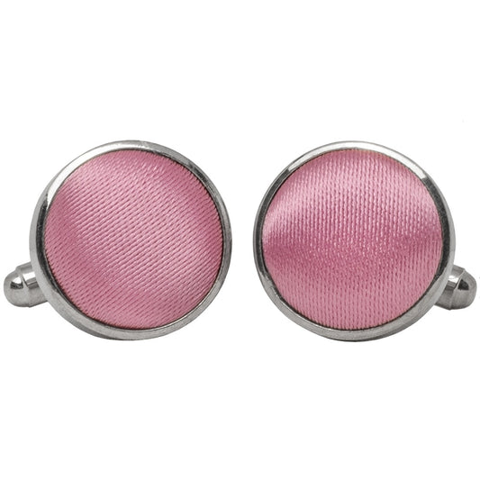 Plain Dusty Pink Cufflinks 1