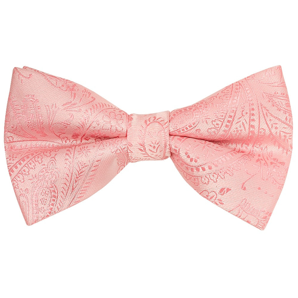 Pre Tied Light Pink Paisley Bow Tie Age 4 7 1