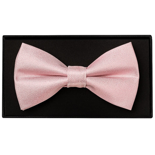 Plain Dusty Rose Silk Mens Bow Tie 1