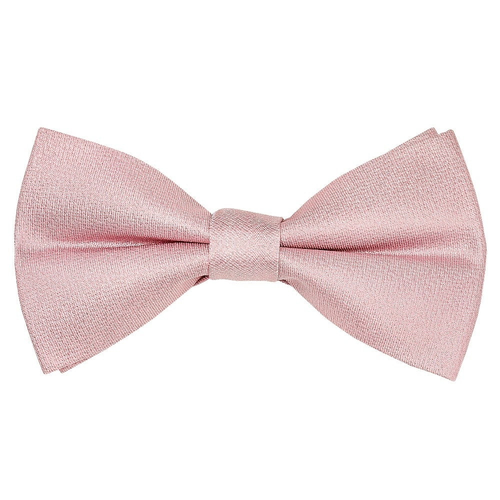 Pre Tied Dusty Rose Silk Boys Bow Tie And Pocket Square Set Age 8 11 2
