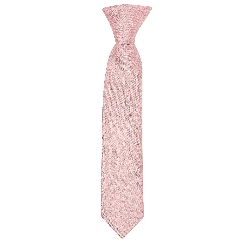 Pre Tied Dusty Rose Silk Boys Tie Age 4 7 1