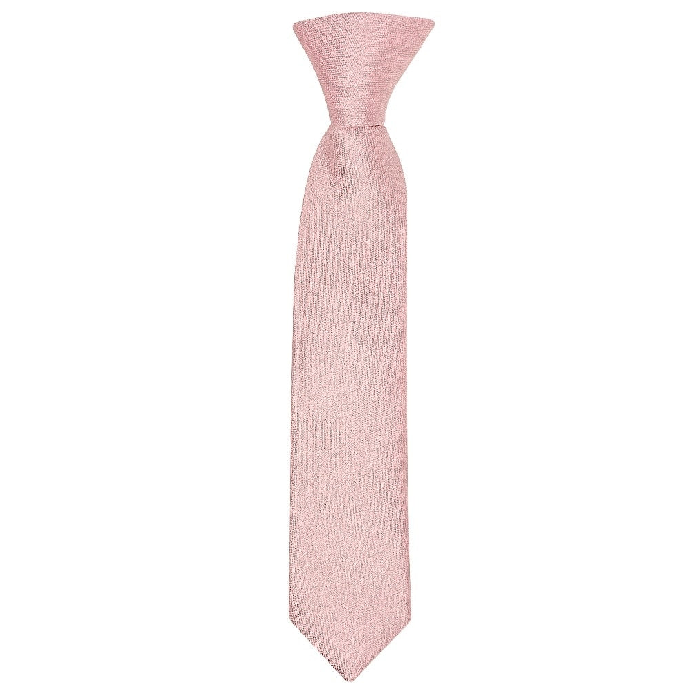 Pre Tied Dusty Rose Silk Boys Tie And Pocket Square Set Age 4 7 2