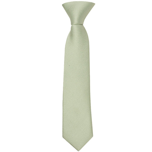 Pre Tied Light Sage Green Silk Boys Tie Age 4 7 1