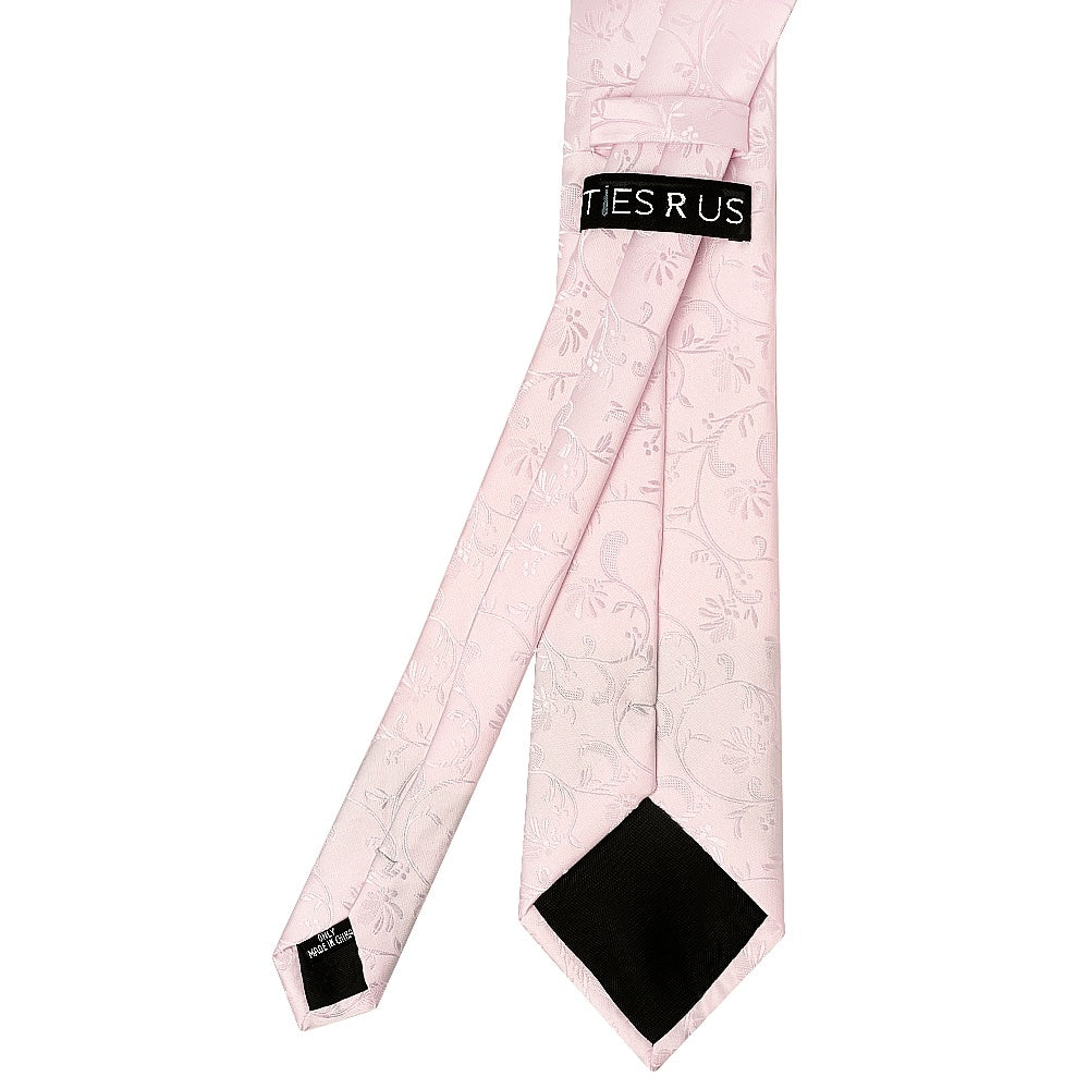 Blush Pink Floral Classic Mens Tie 3