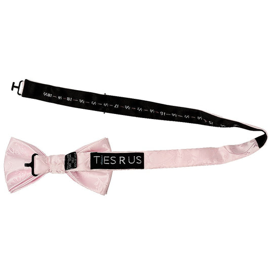 Blush Pink Floral Handmade Mens Bow Tie 2