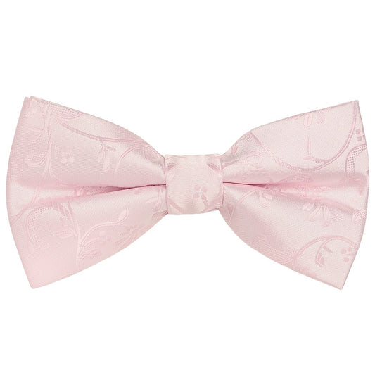 Pre Tied Blush Pink Floral Boys Bow Tie Age 8 11 1
