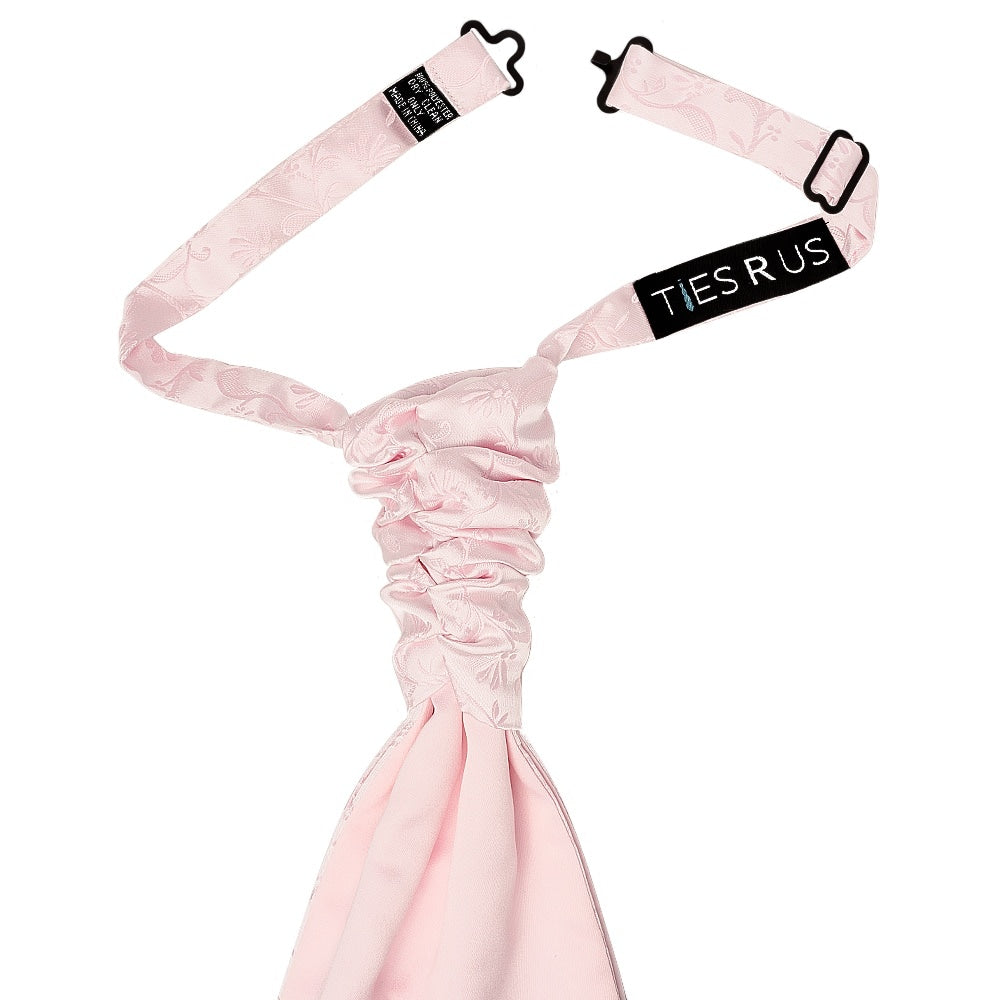 Blush Pink Floral Mens Cravat Tie And Pocket Square Set 3