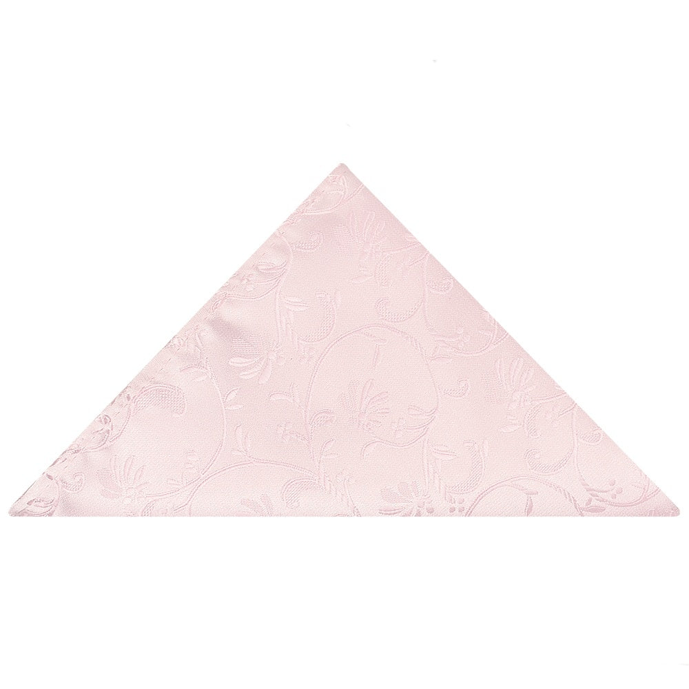 Blush Pink Floral Mens Cravat Tie And Pocket Square Set 4