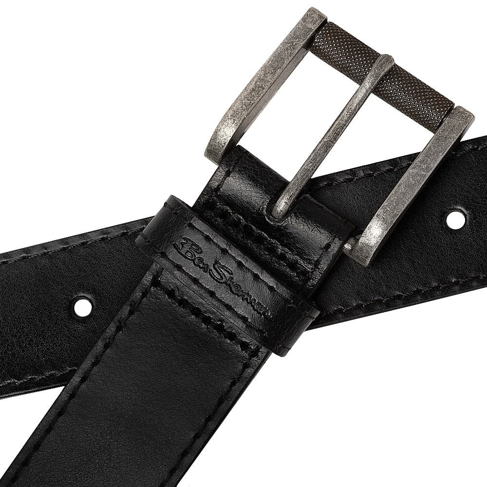 Ben Sherman Chopper Full Grain Black Belt 3