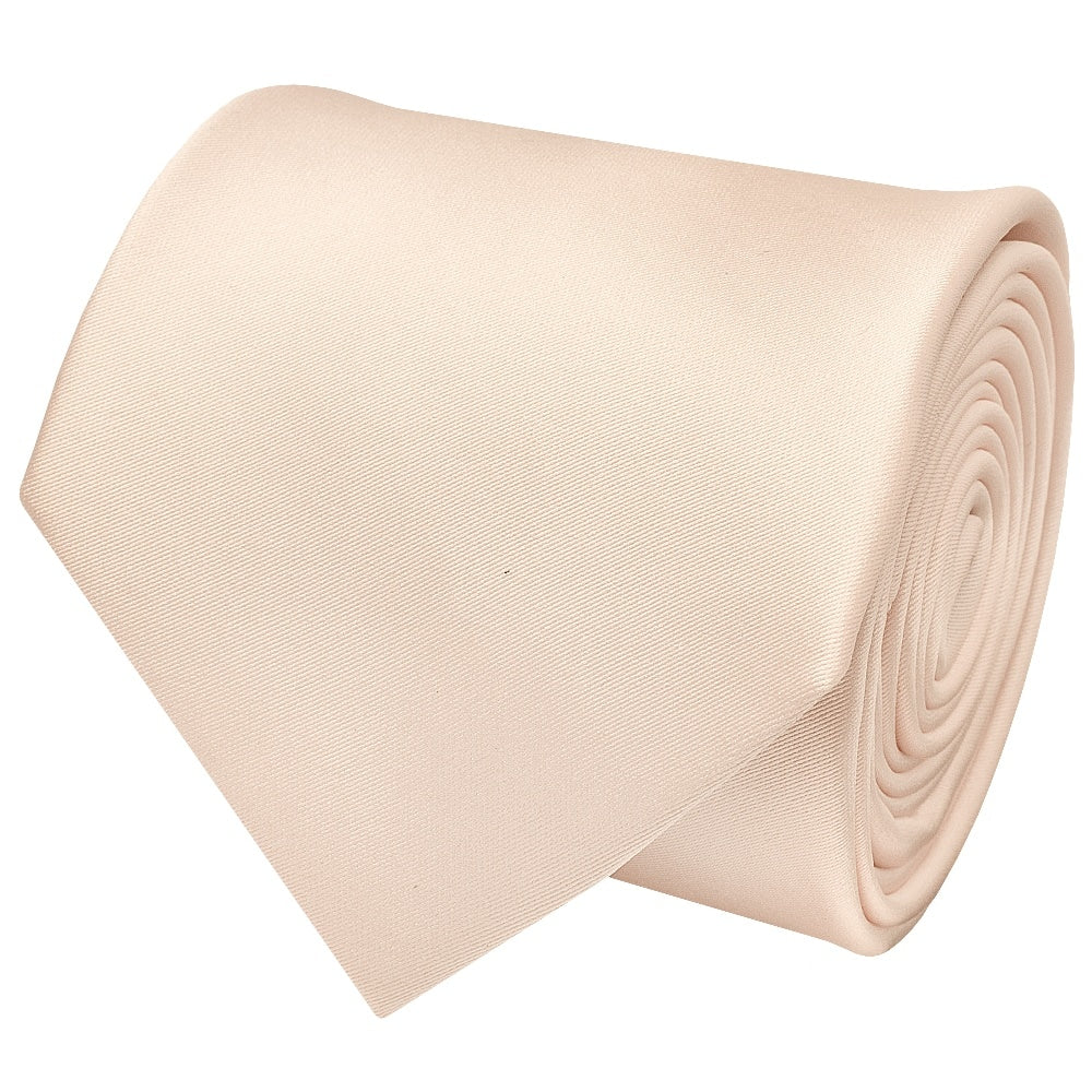 Plain Blush Classic Mens Tie And Pocket Square Set 4