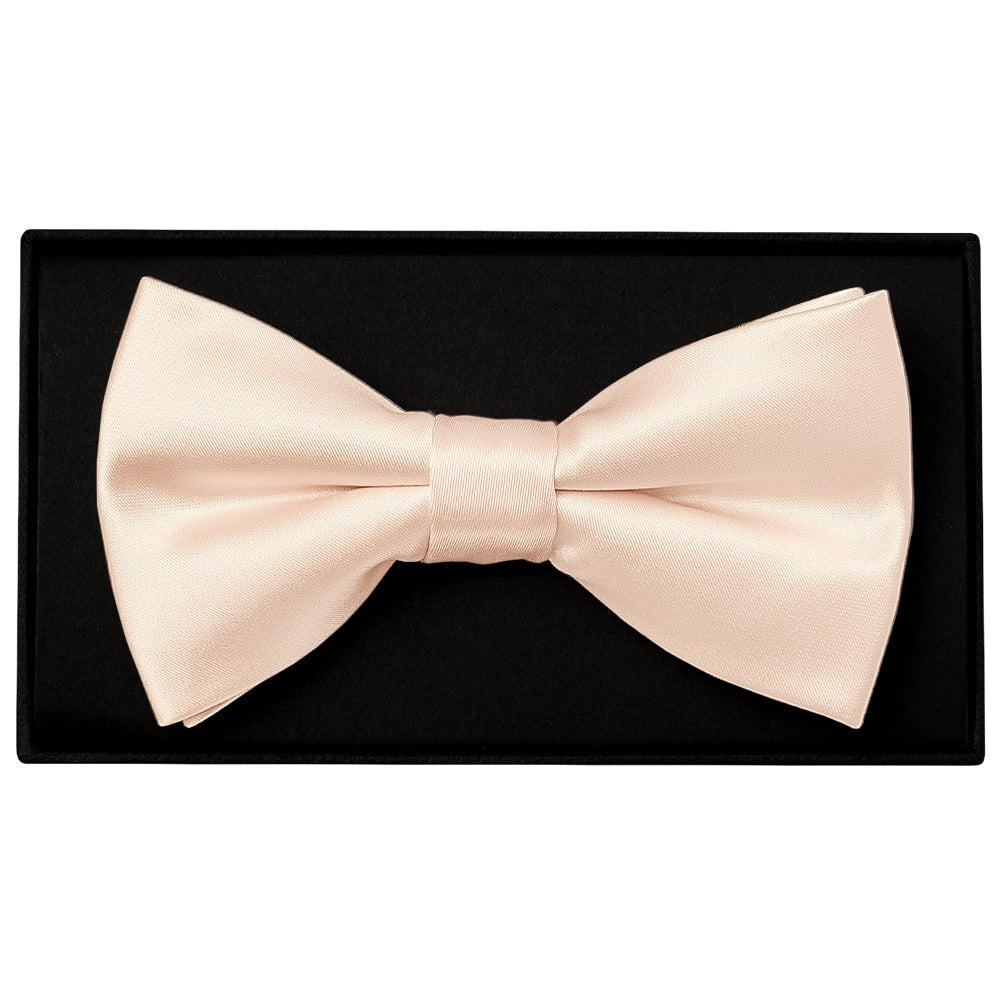 Plain Blush Handmade Mens Bow Tie 1