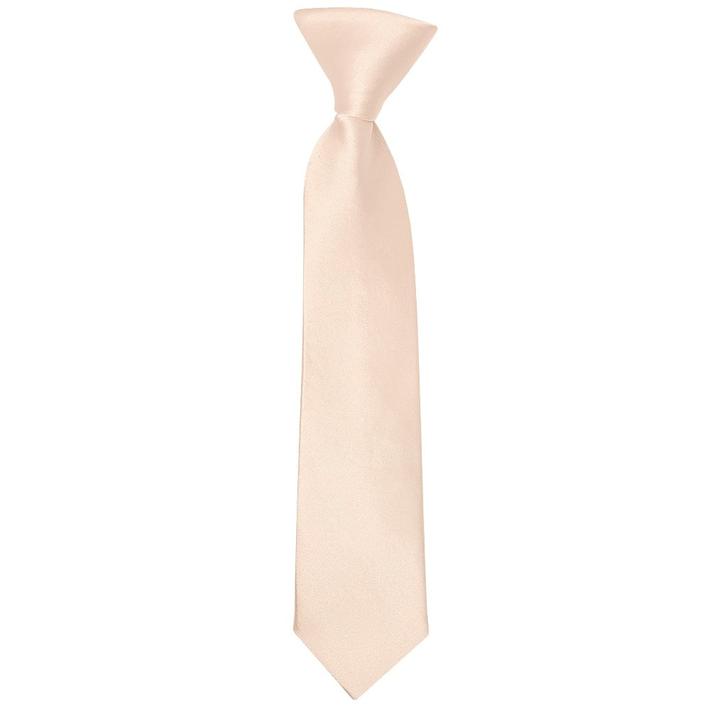 Pre Tied Blush Satin Boys Tie Age 4-7