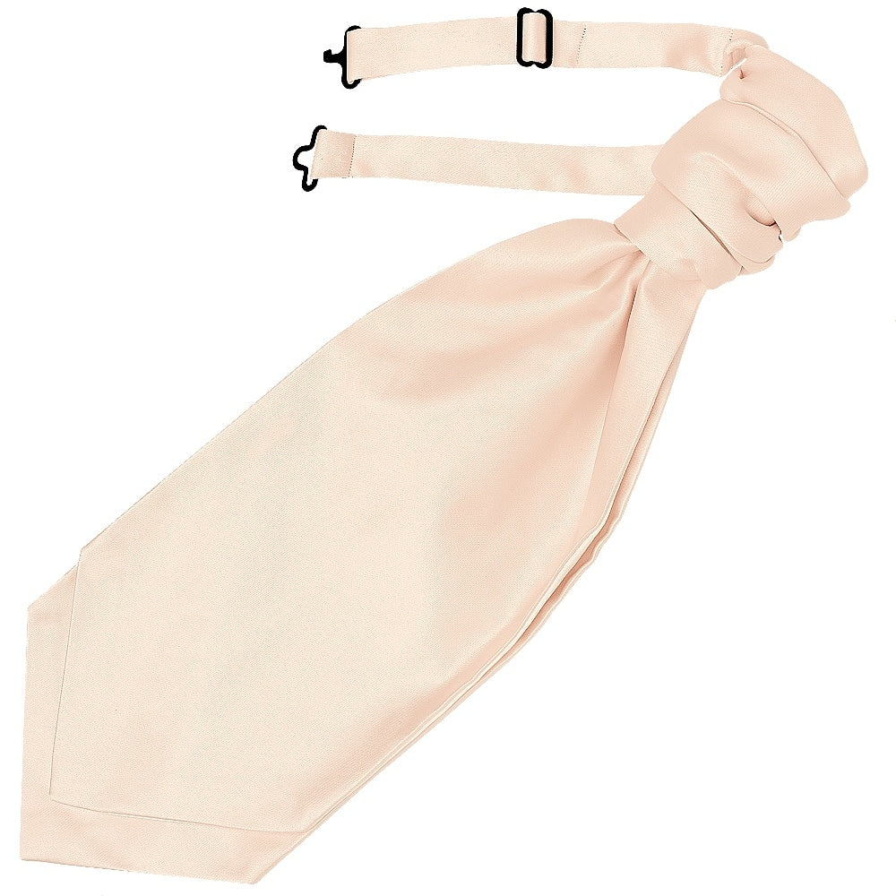 Plain Blush Satin Mens Cravat Tie 1