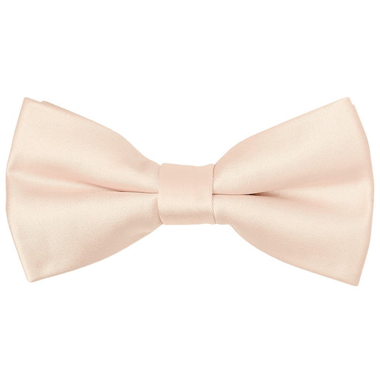 Pre Tied Blush Satin Boys Bow Tie and Pocket Square Age 4-7