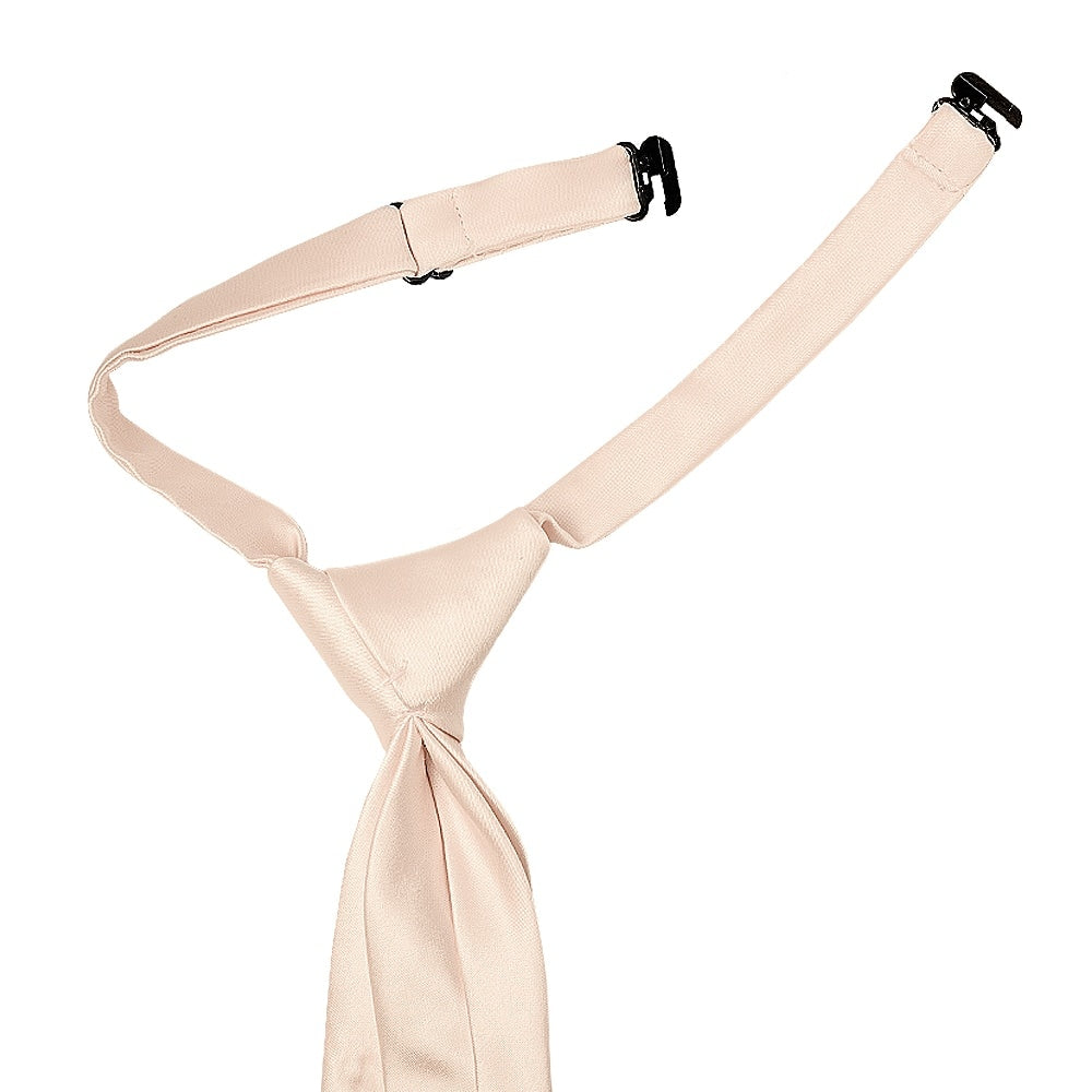 Pre Tied Blush Satin Boys Tie And Pocket Square Set Age 4 7 3