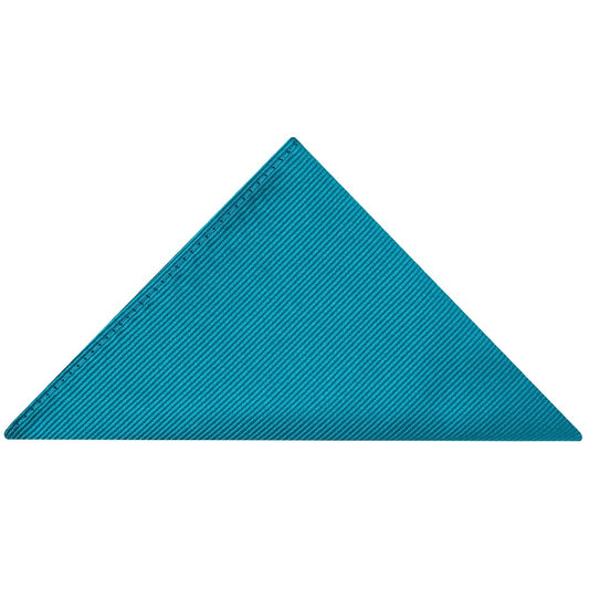 Turquoise Twill Silk Pocket Square