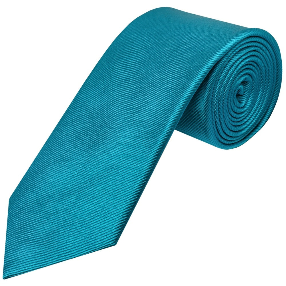 Turquoise Silk Twill Silk Classic Mens Tie
