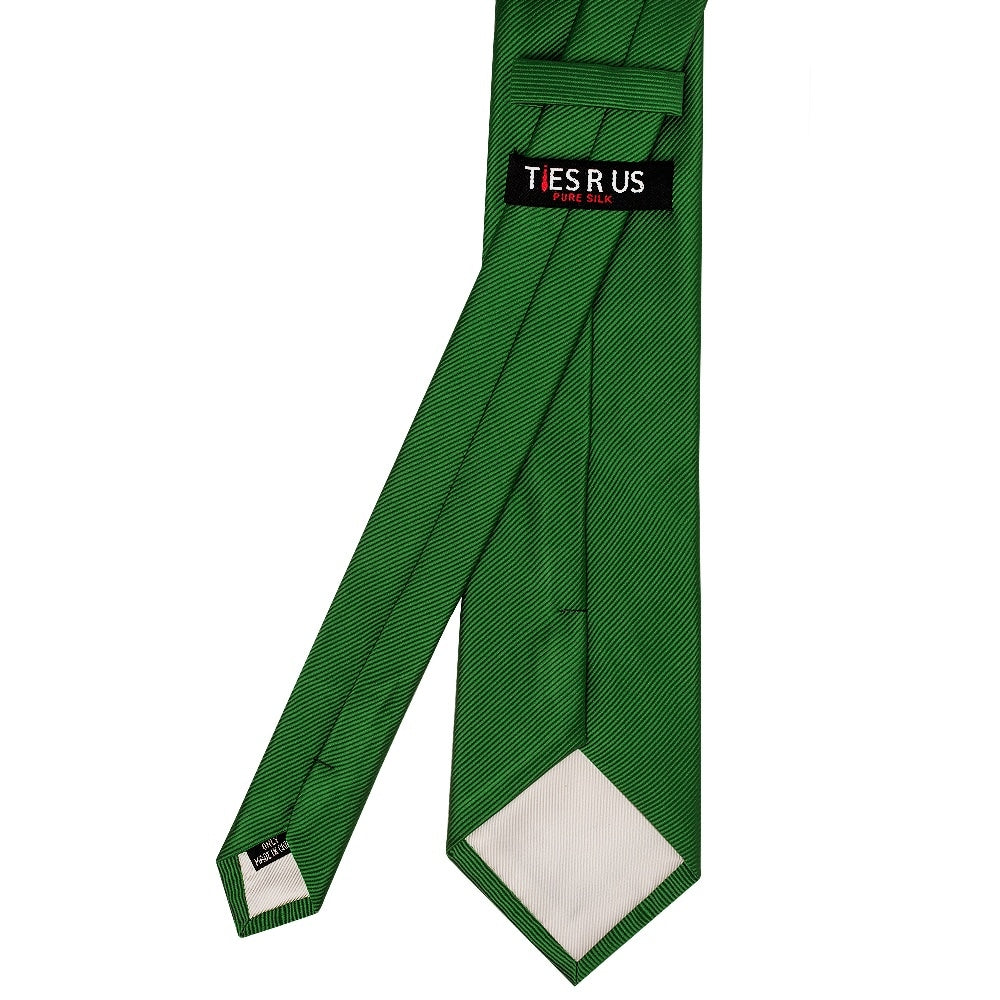 Green Silk Twill Silk Classic Mens Tie And Pocket Square Set 5