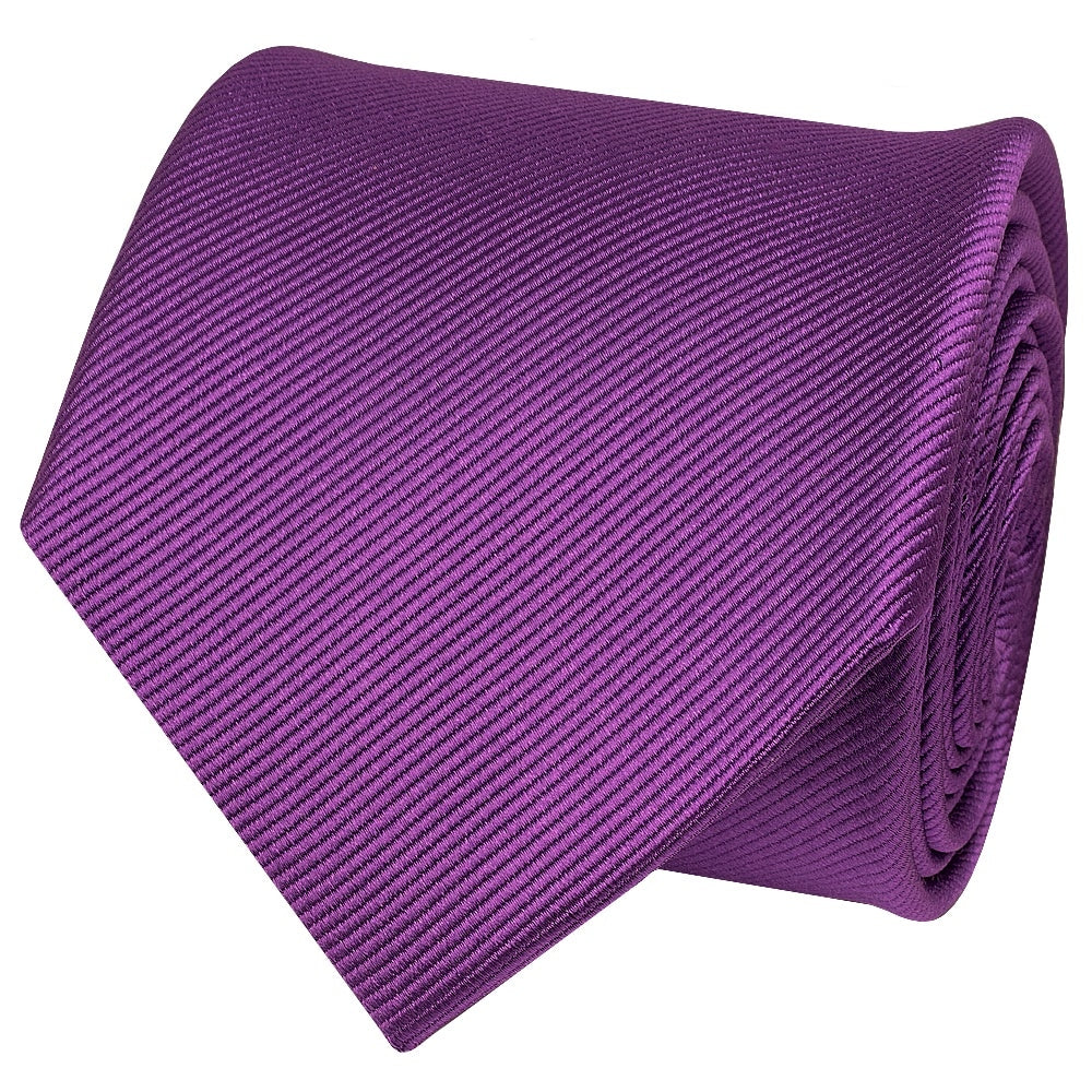 Cadbury Purple Silk Twill Classic Mens Tie And Pocket Square Set 4