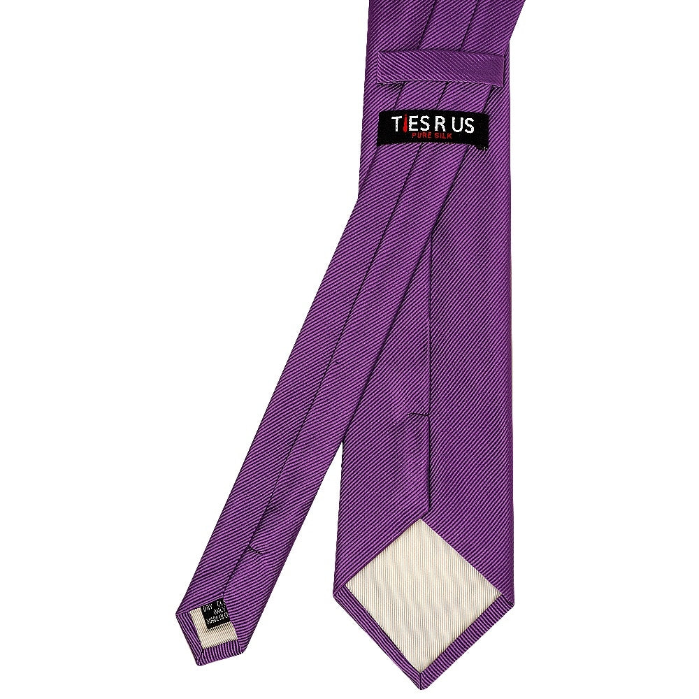 Cadbury Purple Silk Twill Classic Mens Tie And Pocket Square Set 5