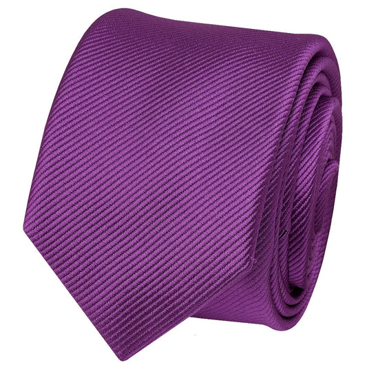 Cadbury Purple Silk Twill Skinny Mens Tie 2