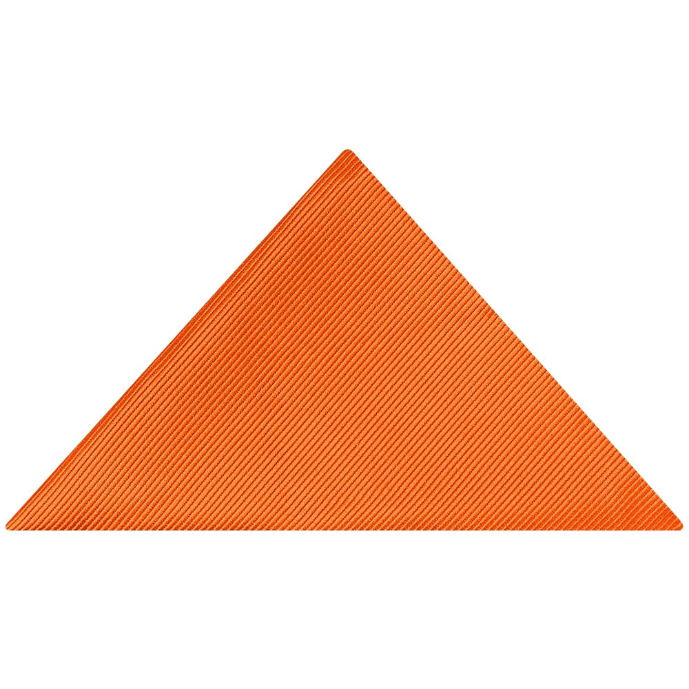 Orange Silk Twill Skinny Mens Tie And Pocket Square Set 5