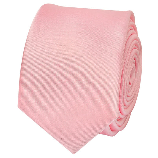 Pink Satin Skinny Mens Tie