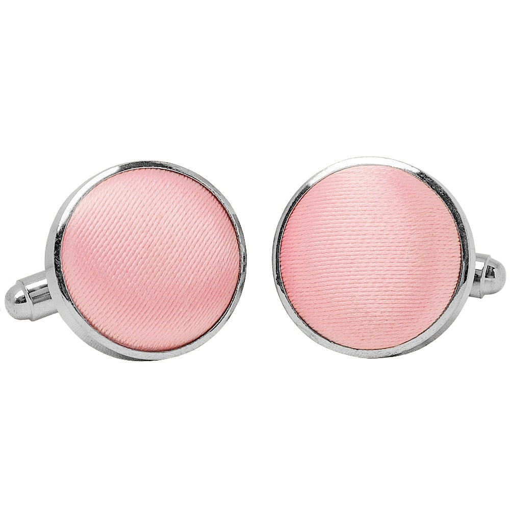Plain Pink Cufflinks 1