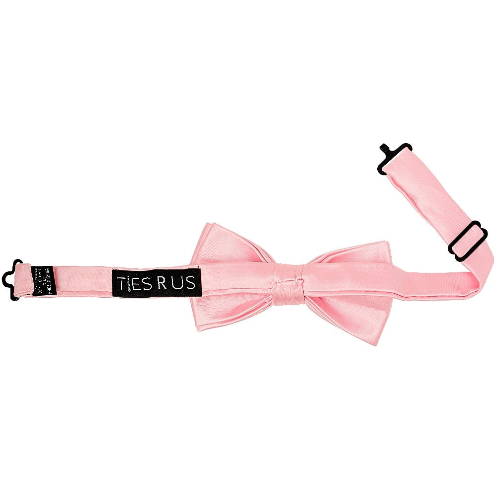 Pre Tied Pink Satin Boys Bow Tie Age 4 7 2