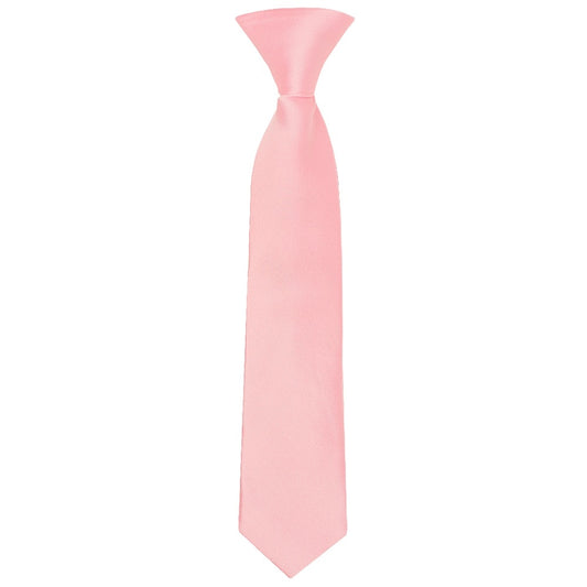 Pre Tied Pink Satin Boys Tie Age 4 7 1