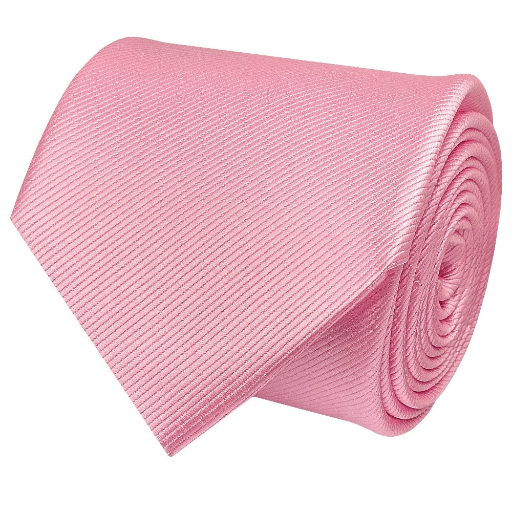 Blush Pink Silk Twill Classic Mens Tie And Pocket Square Set 4