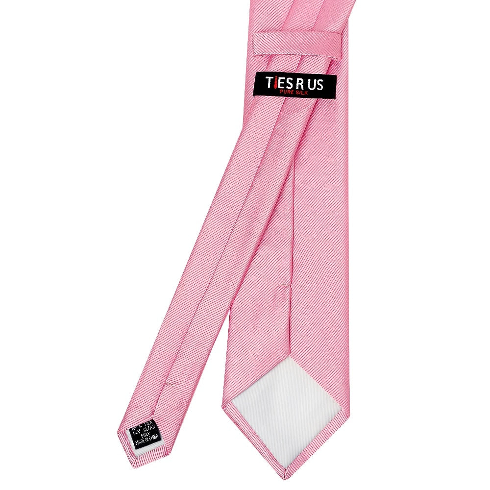 Blush Pink Silk Twill Classic Mens Tie And Pocket Square Set 5