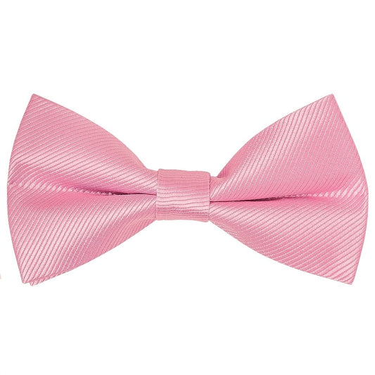 Pre Tied Blush Pink Twill Silk Boys Bow Tie And Pocket Square Age 4 7 2