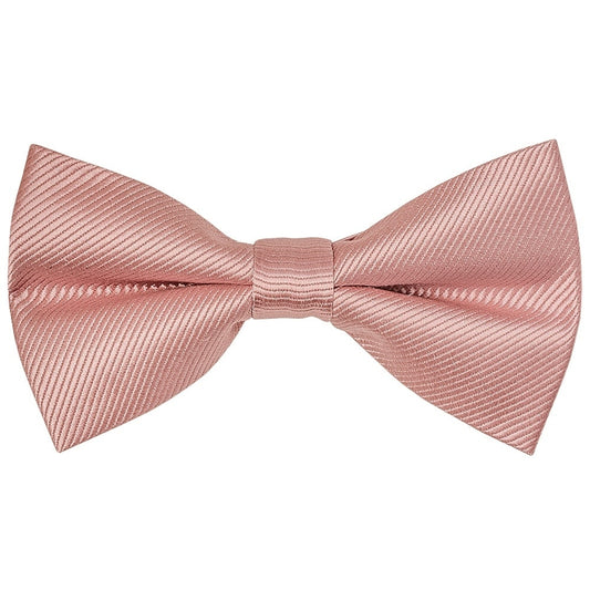 Pre Tied Dusty Rose Twill Silk Boys Bow Tie And Pocket Square Age 4 7 2