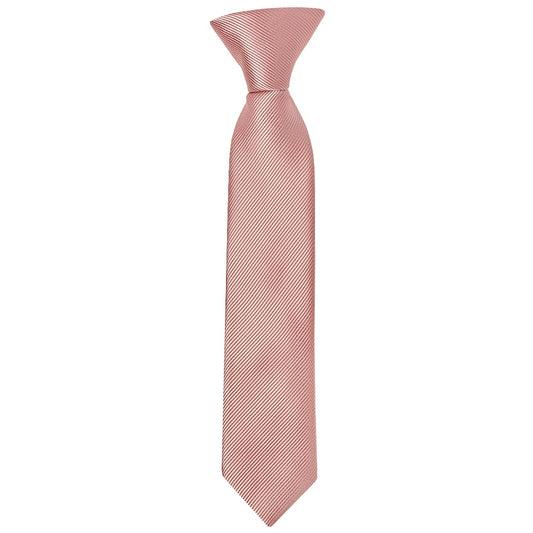 Pre Tied Dusty Rose Silk Twill Boys Tie Age 4 7 1
