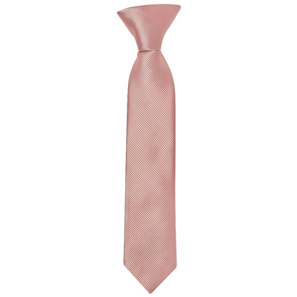 Pre Tied Dusty Rose Twill Silk Boys Tie And Pocket Square Set Age 4 7 2